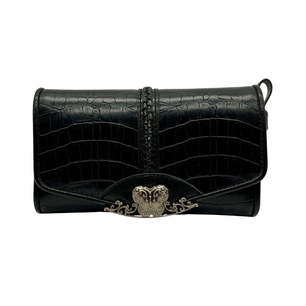 Bueno Black Leather Shoulder Bag